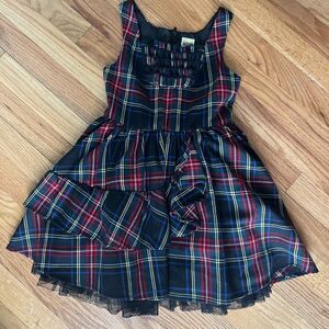 Girl Harajuku Mini for Target Holiday Plaid Party Dress Size M 7/8